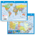 Mini Binder Laminated World Map