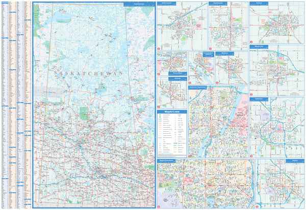 Alberta & Saskatchewan Road Map -  MapArt