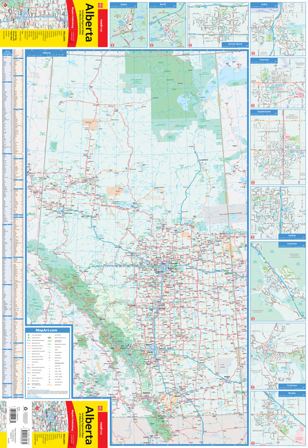 Alberta Road Map -  MapArt