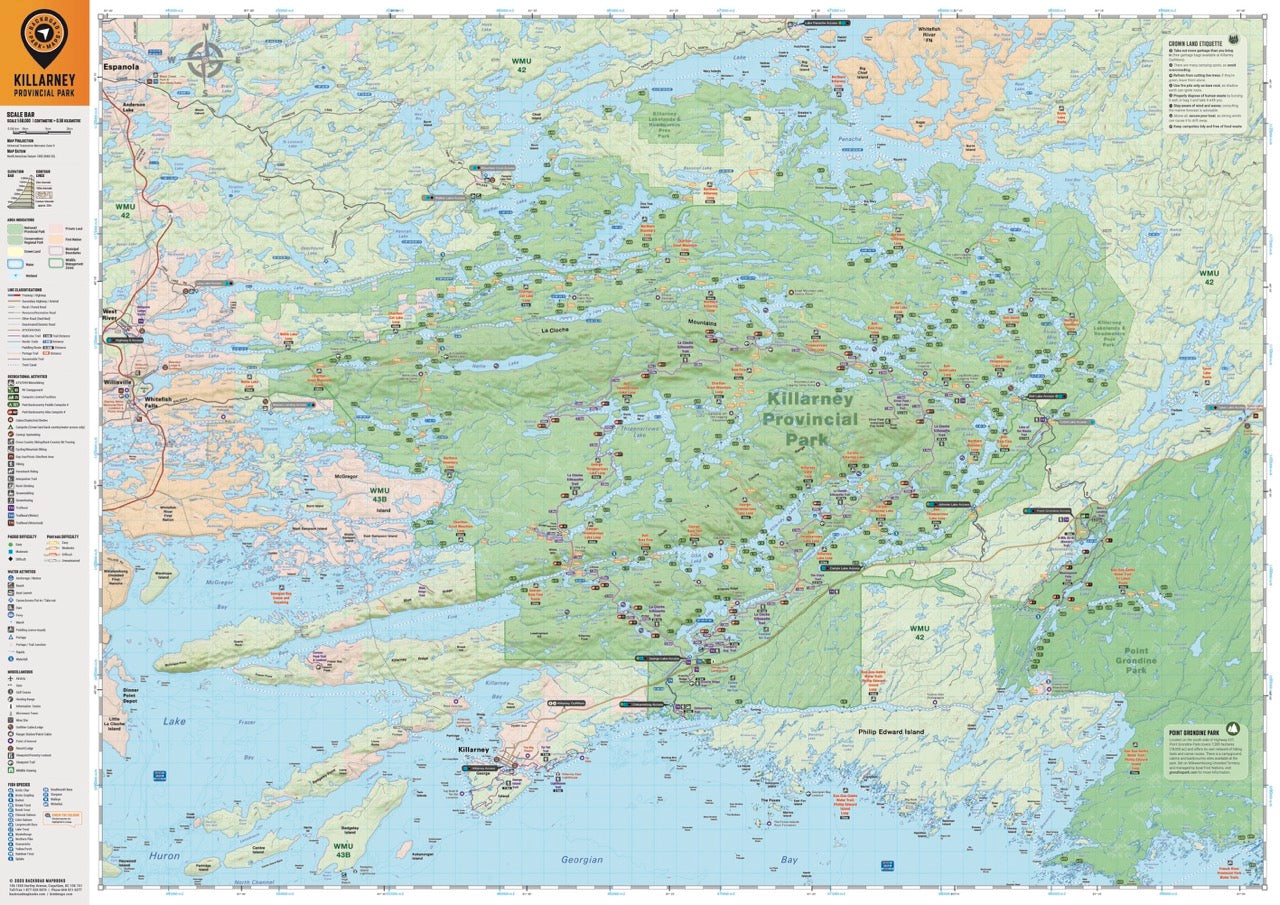 Killarney Provincial Park Ontario - Park Map