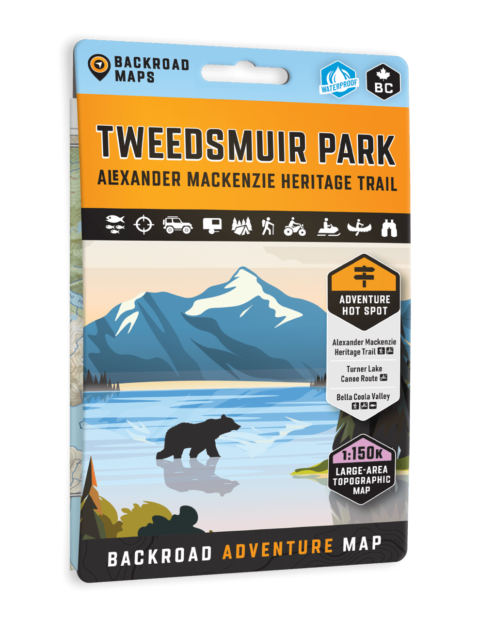 Tweedsmuir Park - Alexander Mackenzie Heritage Trail BC - Park Map