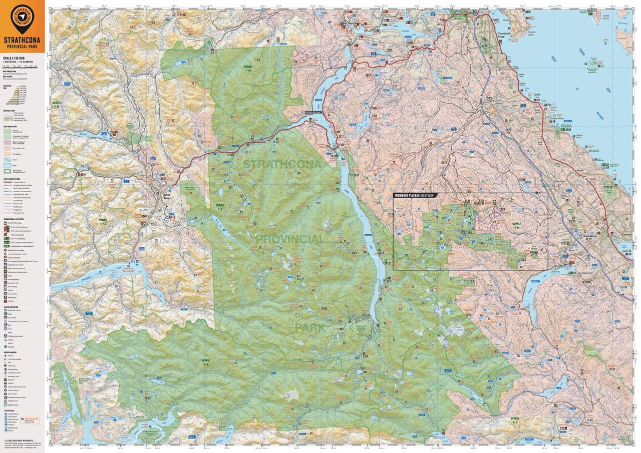 Strathcona Provincial Park BC - Park Map