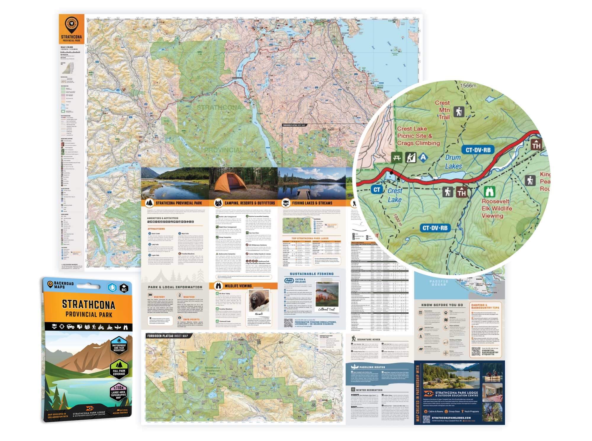 Strathcona Provincial Park BC - Park Map