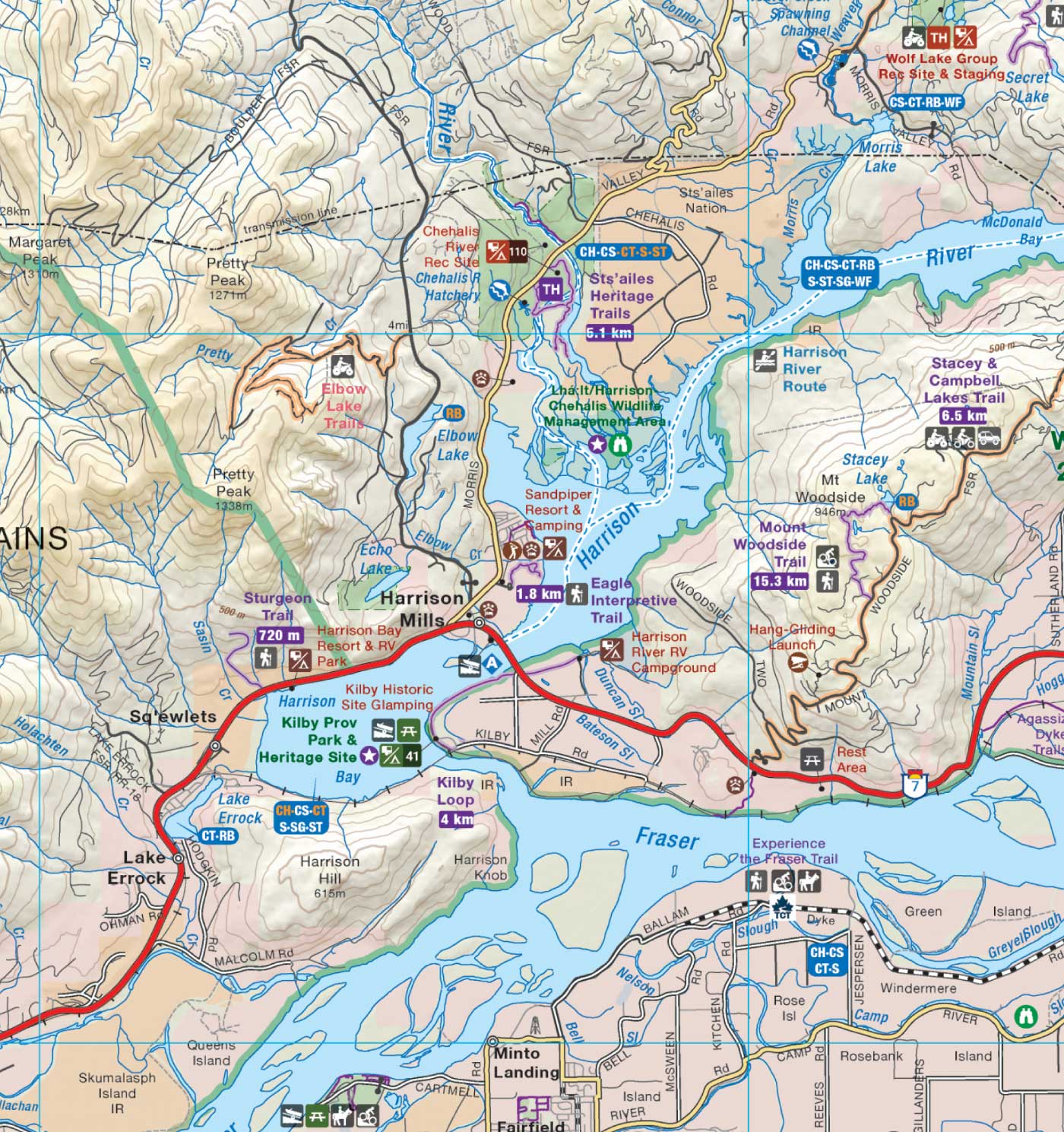 Harrison River Valley BC - Destination Map