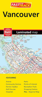 Vancouver (BC) Street Map Fast Track - Laminated