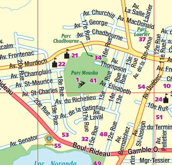 Abitibi-Témiscamingue (QC) Road Map - French -  MapArt