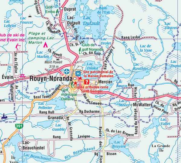 Abitibi-Témiscamingue (QC) Road Map - French -  MapArt
