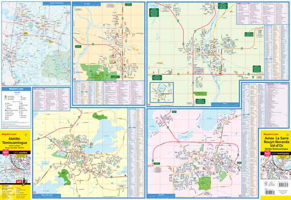 Abitibi-Témiscamingue (QC) Road Map - French -  MapArt