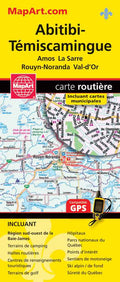 Abitibi-Témiscamingue (QC) Road Map - French -  MapArt