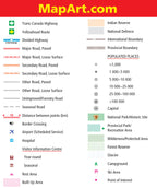 Alberta Road Map Fast Track - Laminated -  MapArt