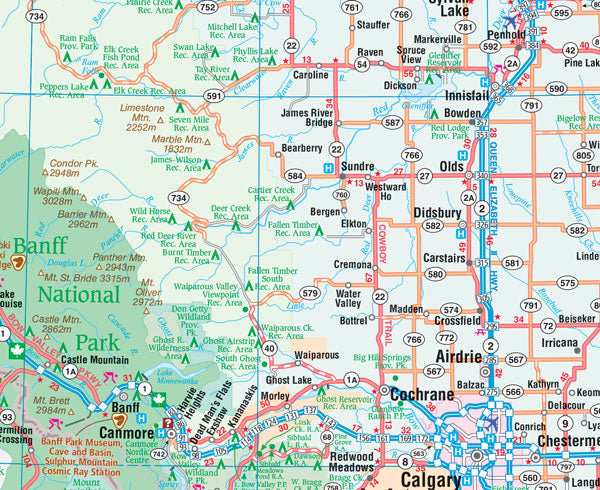 Alberta Road Map Fast Track - Laminated -  MapArt