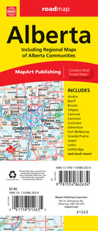 Alberta Road Map -  MapArt