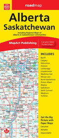 Alberta & Saskatchewan Road Map -  MapArt