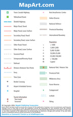 British Columbia & Alberta Road Map -  MapArt