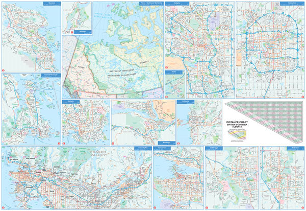 British Columbia & Alberta Road Map -  MapArt