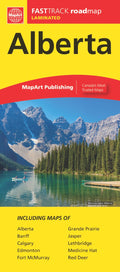 Alberta Road Map Fast Track - Laminated -  MapArt
