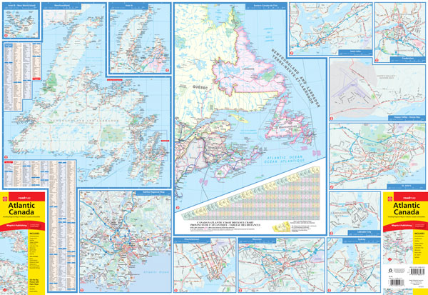 Atlantic Canada Road Map -  MapArt