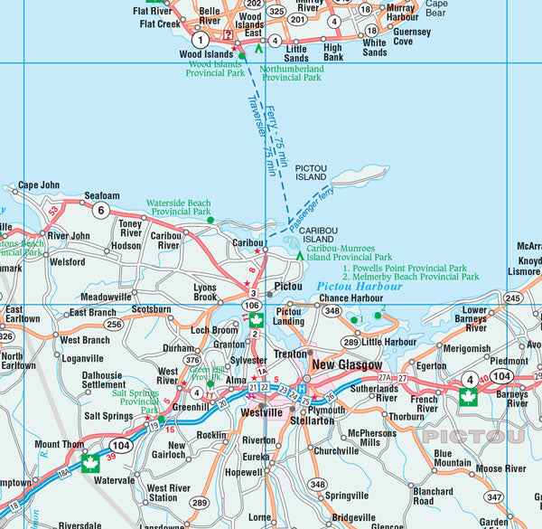 Atlantic Canada Wall Map 59x41 - Laminated -  MapArt