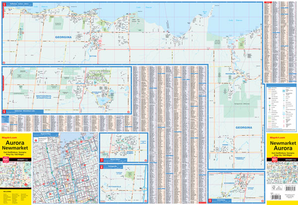 Aurora & Newmarket (ON) Street Map -  MapArt