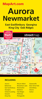 Aurora & Newmarket (ON) Street Map -  MapArt