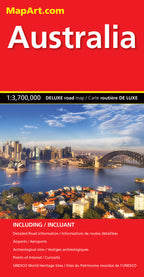 Australia Deluxe Road Map -  MapArt