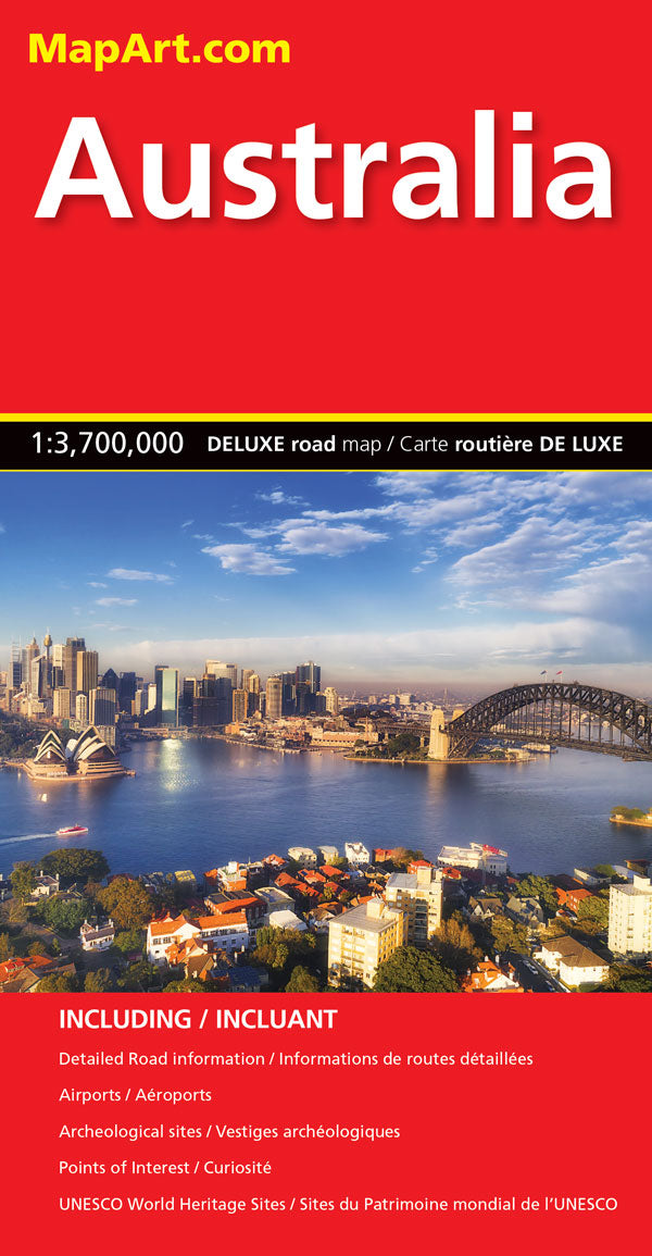 Australia Deluxe Road Map -  MapArt