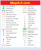 British Columbia Alberta Road Map Fast Track - Laminated -  MapArt