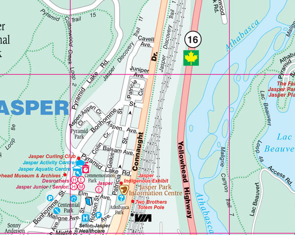 Banff, Jasper & Canmore (AB) Street Map - Pocket Size -  MapArt
