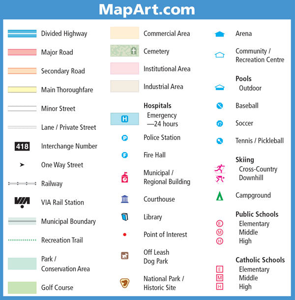 Banff, Jasper & Canmore (AB) Street Map - Pocket Size -  MapArt
