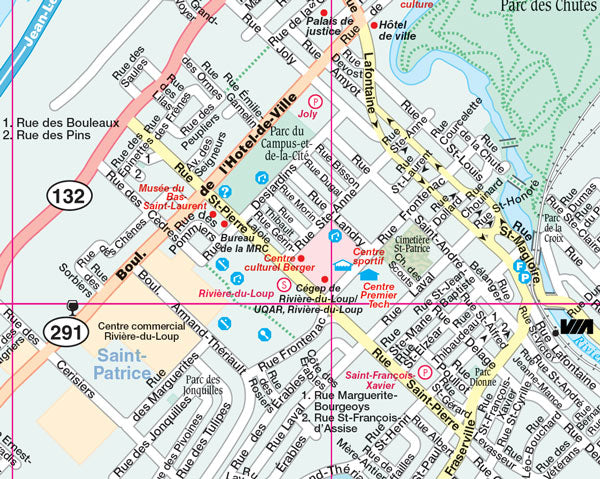 Bas-St-Laurent (QC) Street Map -  MapArt