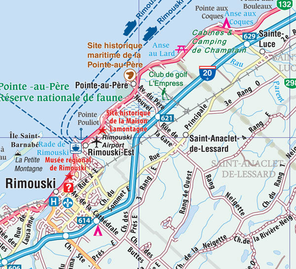 Bas-St-Laurent (QC) Street Map -  MapArt