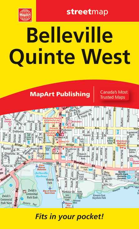 Belleville & Quinte West Street Map - Pocket Size -  MapArt