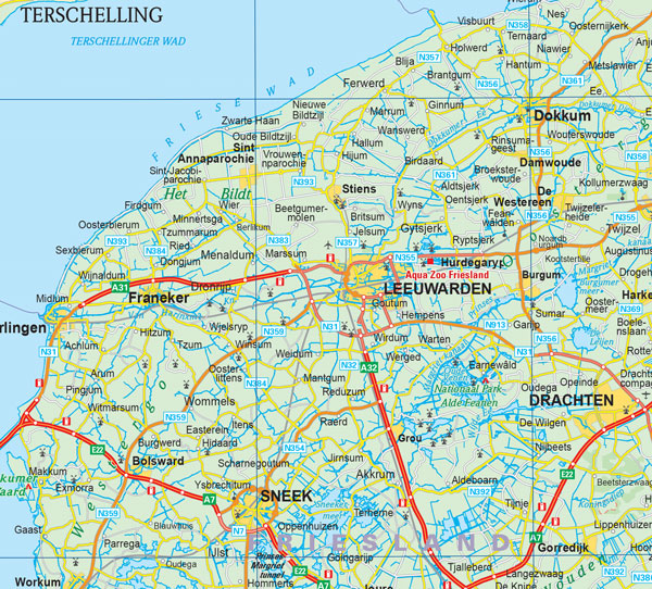 Benelux (Belgium, Netherlands, Luxembourg) Road Map -  MapArt