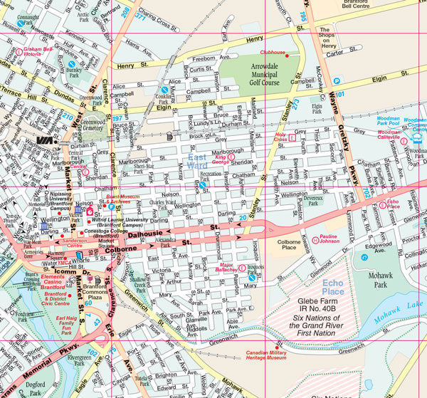 Brantford & Woodstock (ON) Street Map -  MapArt