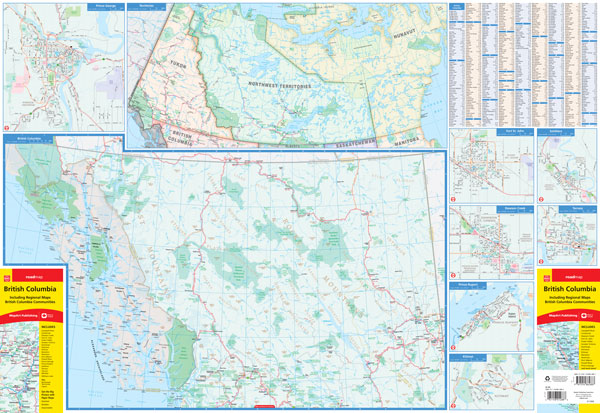 British Columbia Road Map -  MapArt