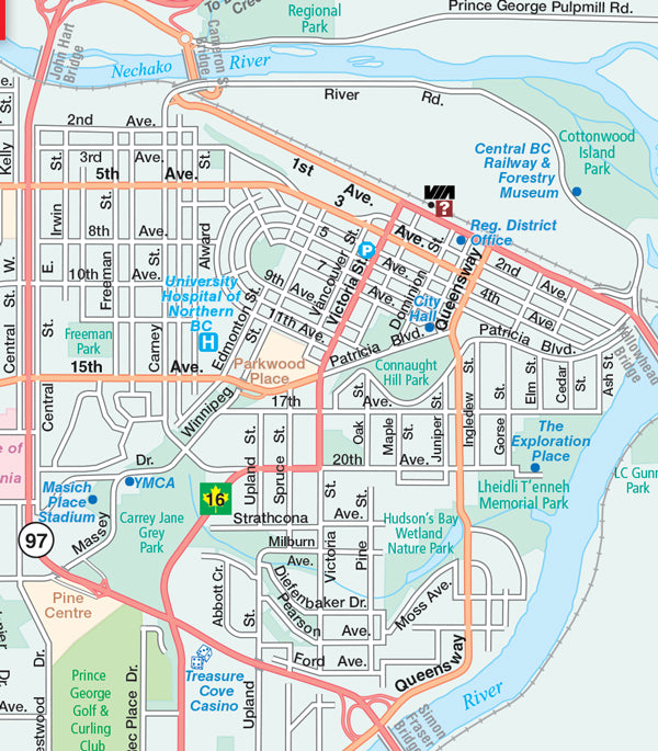 British Columbia Road Map Fast Track - Laminated -  MapArt