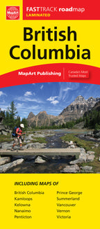 British Columbia Road Map Fast Track - Laminated -  MapArt