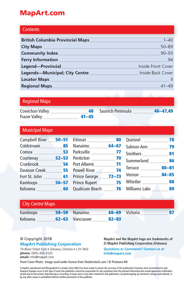 British Columbia Road Atlas (Pocket Size)