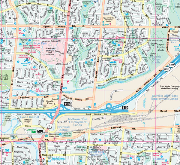 Burlington, Milton & Oakville (ON) Street Map -  MapArt
