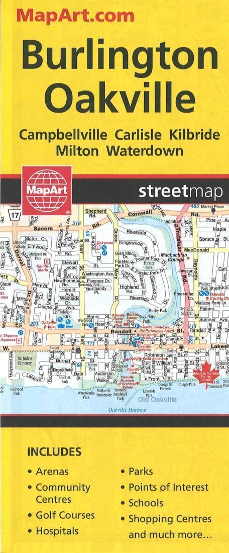 Burlington Oakville Street Map