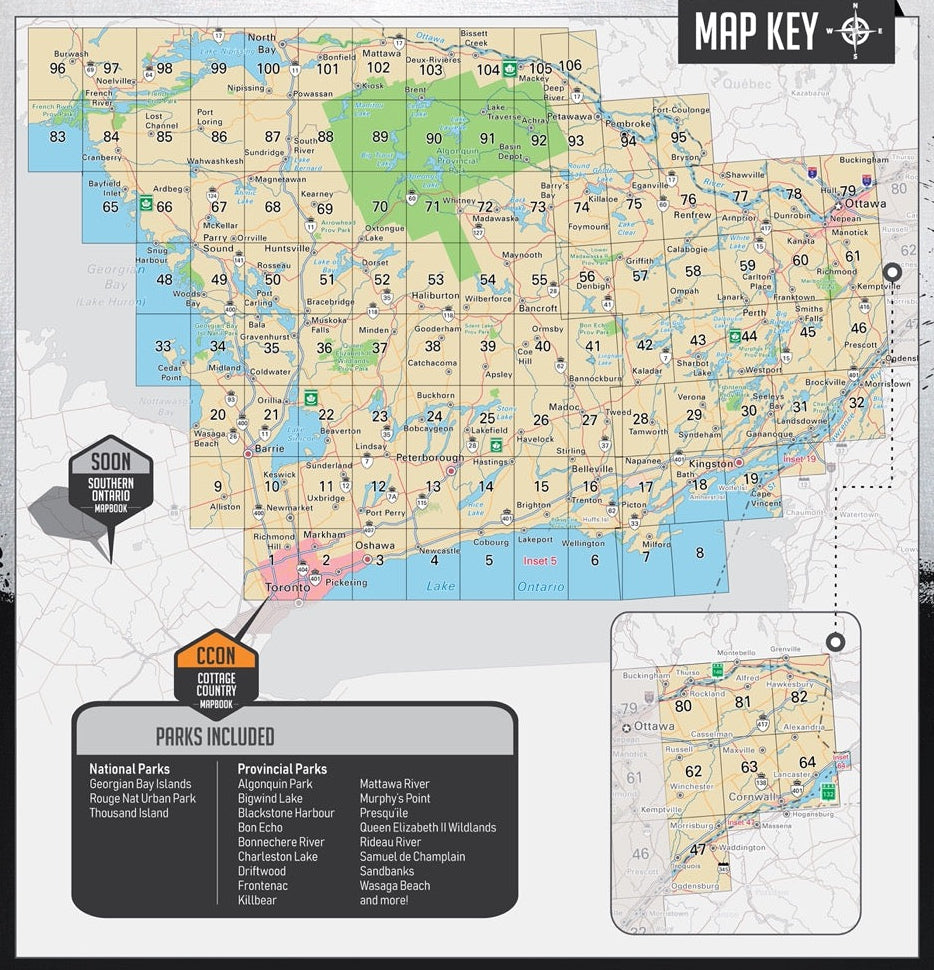 Cottage Country Ontario Backroad Mapbook