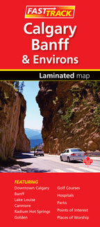 Calgary & Banff (AB) Fast Track Map - Laminated -  MapArt