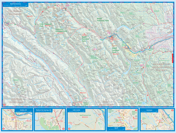 Calgary & Banff (AB) Fast Track Map - Laminated -  MapArt