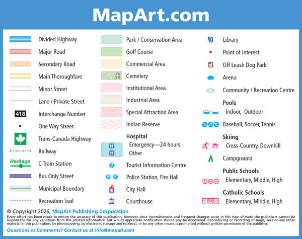 Calgary (AB) Street Map -  MapArt