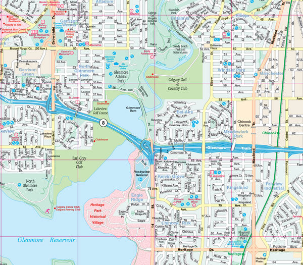 Calgary (AB) Street Map -  MapArt