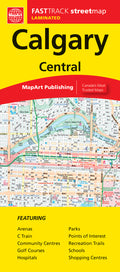 Calgary (AB) Street Map Fast Track - Laminated -  MapArt