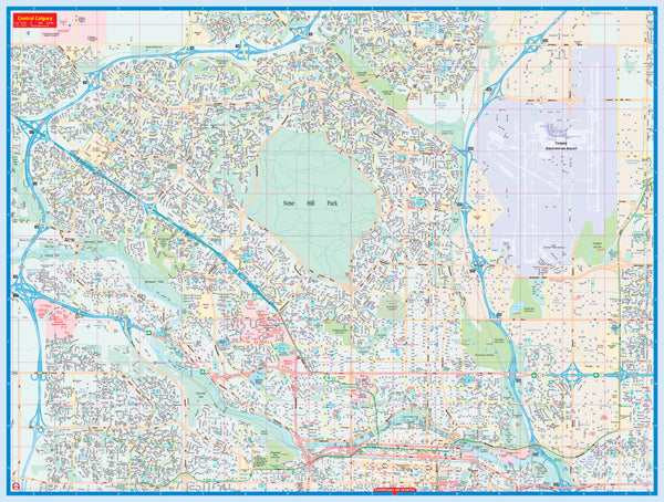 Calgary (AB) Street Map Fast Track - Laminated -  MapArt