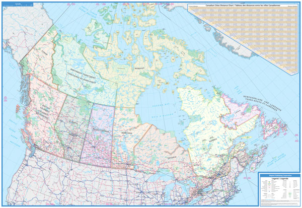 Canada Road Map -  MapArt