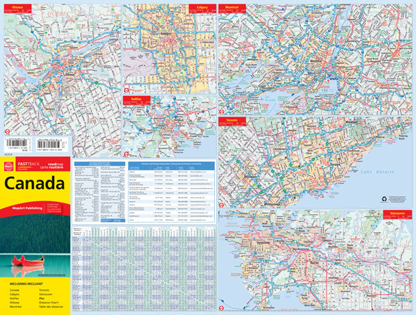 Canada Road Map Fast Track - Laminated -  MapArt