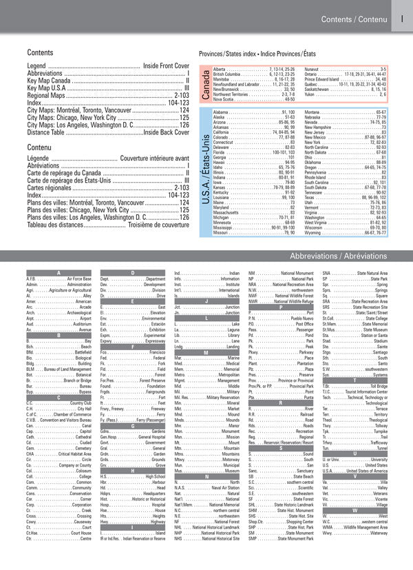 Canada USA Road Atlas